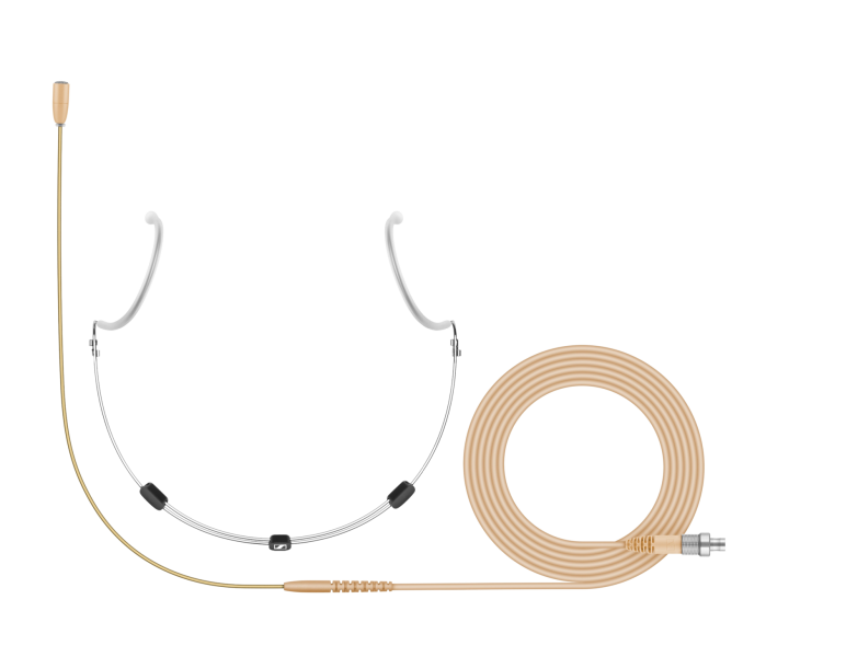 Sennheiser HSP Essentials OMNI Kopfbügelmikrofon beige mit KE-4 Kapsel und 3,5mm Klinke